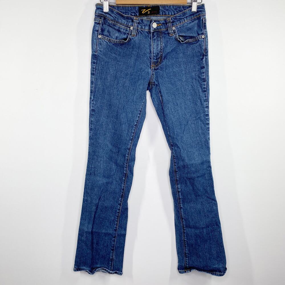 V2 Jeans Low Rise Blue Denim Cotton Blend Bootcut Jeans Flare‎ Women's Size 5